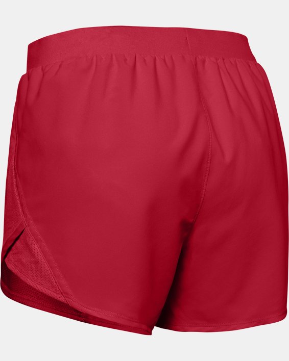 Women's UA Fly-By 2.0 Shorts, Red, pdpMainDesktop image number 5